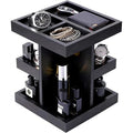 3-Tier Men's Cologne Organizer Stand - Black Wood Perfume Display & Storage for Desk or Nightstand, Gift for Husband