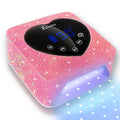 UV LED Nail Lamp, 72W Rechargeable Cordless Nail Lamp with 5 Timer Settings, Professional Nail Dryer Fast Dry Curing Lamp, Gel Polish UV Nail Lamp with Display Auto Sensor for Salon and Home