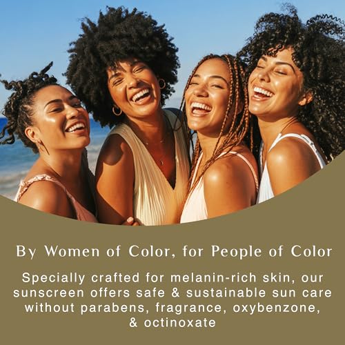 BLACK GIRL SUNSCREEN - Face & Body Moisturizing Sunscreen Lotion SPF 30, No White-Residue for Melanin Rich Skin (2 Fl. Oz.)