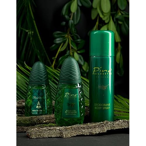 Pino Silvestre Moisturizing After Shave - Original Treatment For Post Shaving - Organic, Cooling Moisturizer Serum For The Face - Tree Scented Travel Sized Bottle - 4.2 Oz Spray