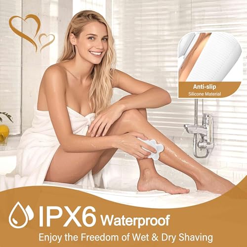 Electric Razors for Women : 5D Magnetic Head Shaver for Women - Rechargeable Body Shaver Waterproof Hair Remover Painless Cordless Trimmer for Lady Legs