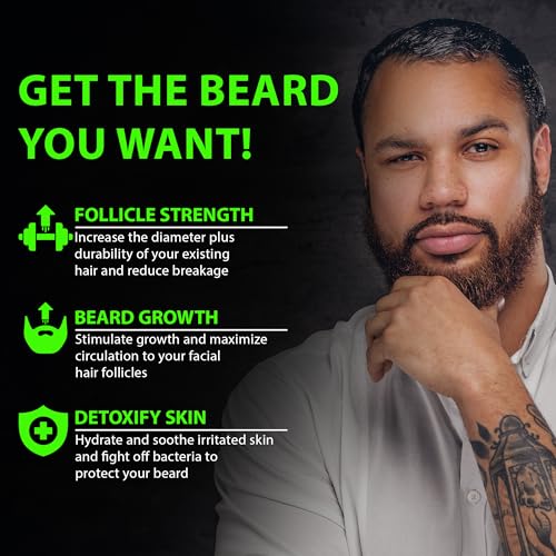 Biotin Beard Balm for Men - 2X Thickening for Beard and Mustache - Organic Mustache Wax with Castor Oil & Meadowfoam ? Hydrating Facial Hair Growth Balm & Leave-In Conditioner (Pack of 2)