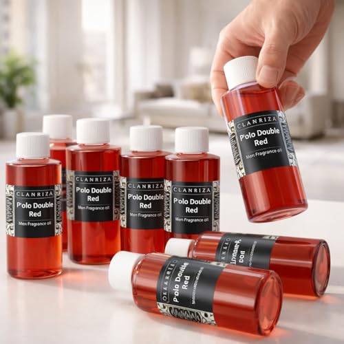 2 Fl Oz P'olo Double Red Fragrance Body Oil - Pure & Natural Long-Lasting Perfume Oil for Men - Scented Body Oil for Skin - All-Day Fragrance & Body Care - Ideal Gift