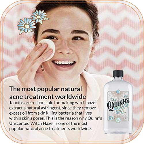 Quinn's Alcohol Free Unscented Witch Hazel with Aloe Vera 16oz & Quinn¡¯s Alcohol Free Lavender Water-Natural Pillow Spray and Facial Body Mist 8oz