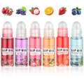 6Pcs Roll On Lip Gloss Set£¬Mini kids Lip Gloss Fruit Flavored£¬Moisturizing Lip Oil Make up for Teens and Girls£¬Hydrating Long Lasting Glossy,Christmas Party Favors Gift£¬Vegan & Cruelty-Free