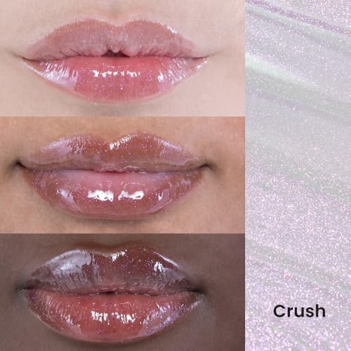 Glossy Lip Stain ? Plumping Hydrating Lip Oil Tint with Hyaluronic Acid & Peptide Complex ? Non-Sticky High Shine Pigmented Finish ? So Baby (Peach) 0.11 oz.