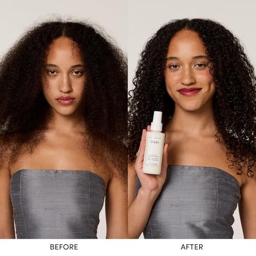 OUAI Leave In Conditioner & Heat Protectant for Hair - Prep Hair for Styling or Use as Detangling Spray to Fight Frizz & Flyaways - No Parabens, Sulfates or Phthalates (4.7 oz)