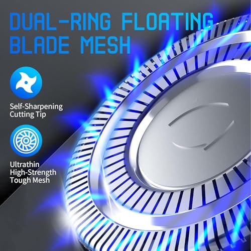 Snapbuy Electric Razor for Men, Snapbuy Electric Razor Pro of Father, 4D Floating Head Rotary Shaver,2025 New Electri c Shaver with LCD Display & Quiet Motor, IPX7 Waterproof (Blue)