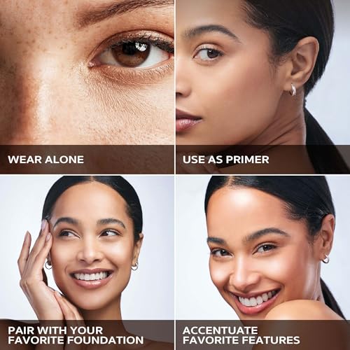 Ruby Kisses Glowy Skin Filter Foundation - All-in-1 Primer, Skin Tint & Highlighter, Hydrating Light Coverage with Squalane, Natural Dewy Finish, Luminous & Radiant Glow (Golden Rich)