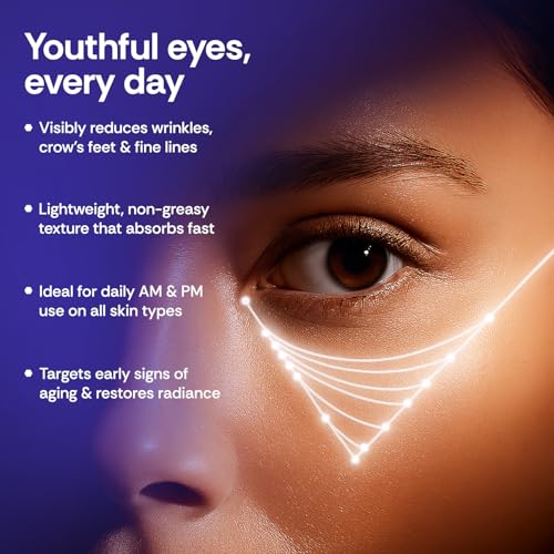 Pro-Med Retinol Eye Cream for Women & Men ? With Vitamin A, C, Hyaluronic Acid & Squalane ? Anti Aging Eye Treatment for Wrinkles, Crow¡¯s Feet, Puffiness, Dark Circles ? 0.5 oz