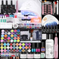 Acrylic Nail Kit with Everything: 0 Experience Required Complete Beginner Acrylic Nail Starter Kit with 48W Nail Lamp & Drill for Home DIY Manicure
