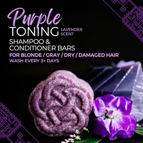 Viori Purple Shampoo Bar - Handcrafted with Longsheng Rice Water & Natural Ingredients - All Natural Shampoo Bar - Neutralizes Brassy Tones In Blonde Hair