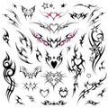Edgy Y2K Temporary Tattoos | CyberSigilism Tramp Stamps | Realistic Waterproof Fake Tats | Festival, Bachelorette, Halloween, Birthday Favors, Accessories