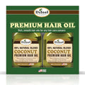 Difeel Premium Natural Hair Oil - Coconut Oil 7.1 oz. - Deluxe 2-PC Gift Set