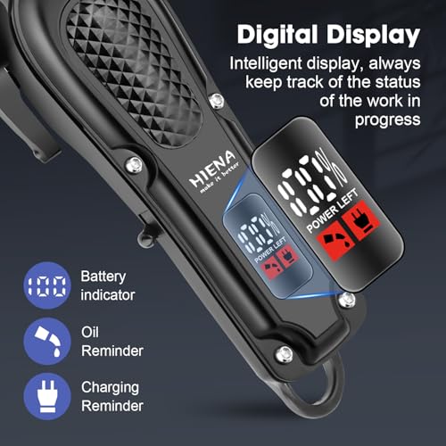HIENA Professional Hair Clipper Set & Trimmer Kit for Men, Rechargeable Cordless Barber Clippers for Hair Cutting, Haircut Clippers, Gift for Men
