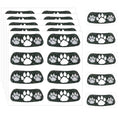 Blulu 24 Pairs Glitter Paw Eye Black Temporary Tattoos Paw Face Tattoo Sticker Claws Sports Eyeblack Cheek Cheers for Football Baseball Softball Birthday Party Sports Fan Cheerleader Supplies(Black)