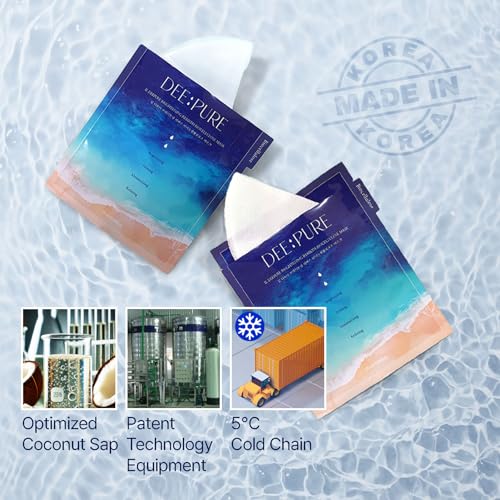 IL DEEPURE Rebirth Biocellulose Face Mask, Vegan, Moisturizing and Firming, Improves Skin Texture with Patented Coconut Sheet. Korean Skin Care (Set of 5 Sheet Masks)