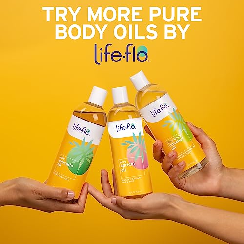 LifeFlo Fractionated Coconut Oil Spray - Liquid Coconut Oil for Skin, Hair and Nails, Lightweight Face Oil, Body Moisturizer, Cuticle Oil, Hypoallergenic, 60-Day Guarantee, Not Tested on Animals, 8oz