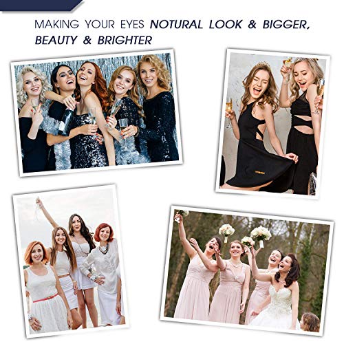 3D Magnetic Eyelashes Natural Look with Eyeliner Kit - 7C SEVENCROWN Magnetic Lashes - Upgraded 4 tubes of Liner - 10 Pairs Reusable False Eyelash Kit with Applicator Easy to Apply.