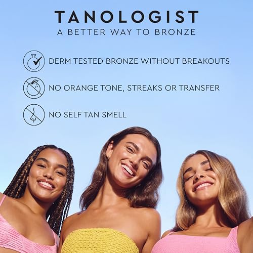 Tanologist Dark Self Tan Mousse, Tinted Self-Tanning Mousse, Streak-Free, Natural Glow, No Fake Tan Smell Or Orange Tone, Long Lasting, Clean Ingredients, Vegan, 6.76 fl. oz/200 ml Bottle