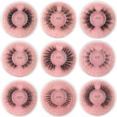 Wholesale Fales Eyelashes, Mink Lashes Thick 5D Volume Natural Fake Lashes Pack(50 Pairs)
