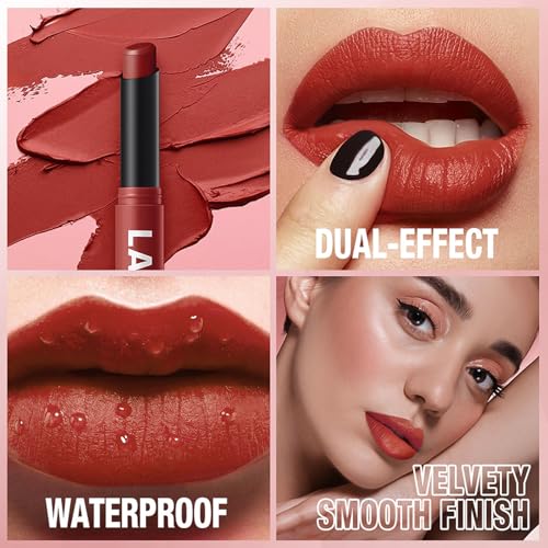 M?TYSUR Matte Lipstick - Non-Sticky, Long-Lasting & Waterproof Lipstick for Women, Richly Pigmented, Hydrating Lip Makeup with Smudge-Proof Formula, 1 Count, 0.07oz