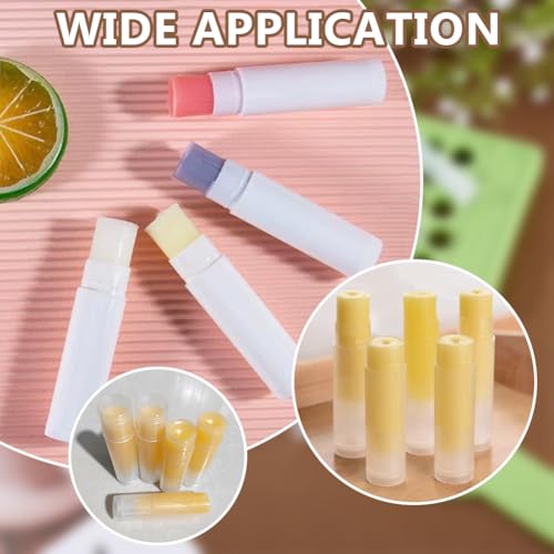 arricraft 150 Pcs Lip Balm Tubes with Filling Tray and Spatula, 8ml Empty Tubes Plastic Clear Lip Gloss Balm Containers for DIY Make Up