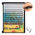 Pro Grafting Mixed 10-12-14mm.12-14-16mm/11-13-15mm/16-18-20mm 20Roots Natural Long Individula False Eyelashes Cluster Thickness 0.07mm D Curl Volume Eye Lashes (10-12-14mm)