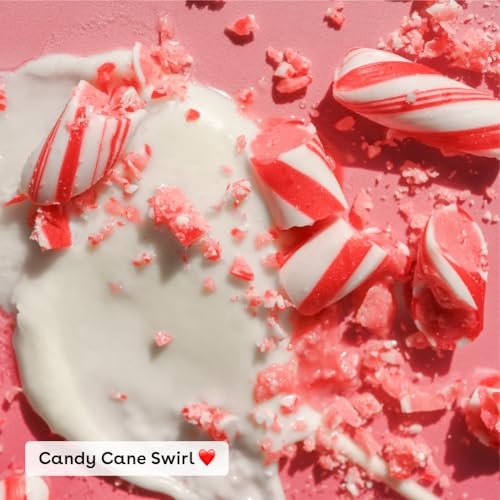 eos Holiday Lip Butter Gift- Candy Cane Swirl Super Balm, 24H Moisture, Stocking Stuffers, 0.35 fl oz