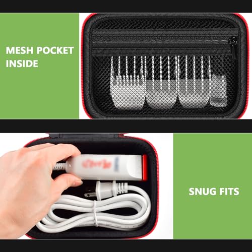 Case for Wahl Professional Peanut Classic Clipper/Trimmer #8685, 8655-200, 8081, 8035 and Attachment Clippers Comb Blade Accessories- Black