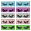 Wholesale Lashes, 3D Faux Mink Eyelash Bulk, 18mm Handmade Reusable Eye Lash, 5 Styles Dramatic Fluffy False Lash with Glitter Portable Packing (Fluffy 5 styles-10 pairs)