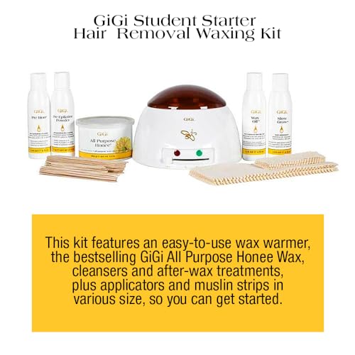GiGi Wax Warmer Hair Removal Kit ? Professional Waxing Kit Women with Hard Wax, Pre & Post Applicators for Face, Body, Arms, and Legs, At-Home & Salon Use