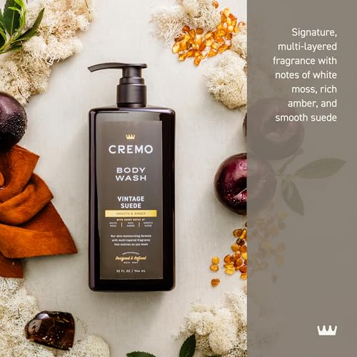 Cremo Rich-Lathering Italian Bergamot Body Wash for Men,Notes of Italian Bergamot,Neroli Blossom,and Fresh Vetiver,32 Fl Oz,(Pack of 2)