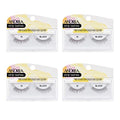 Andrea False Eyelashes Flirty Style 70 - Black, Lightweight, Reusable Strip Lashes for Everyday Wear, 4-Pack