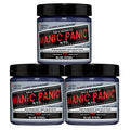MANIC PANIC Classic Blue Steel Semi Permanent Hair Color - Cool Silver Hair Dye for Women & Men That Lasts 4-6 Weeks - Vegan, Ammonia & Cruelty-Free - Create & Mix Custom Shades (4oz / 3pk)
