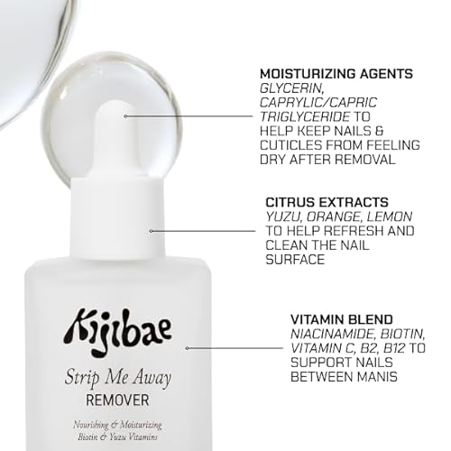 Nail Strip Remover ? Biotin & Yuzu Vitamin Infused Moisturizing Nourishing Formula, 30ml / 1.01 fl oz (Strip Me Away Remover)