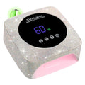 UV LED Nail Lamp 96W Rechargeable Gel Curing Lamp, Cordless Nail Dryer Gel Polish Light with Large LCD Display, with 3 Timer Setting Auto Sensor for Salon and Home (AB Diamond)