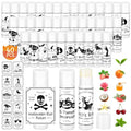 MOVINPE 40 Pack Halloween Lip Balm Party Favors ? Bulk Assorted Flavored Lipsticks with 10 Spooky Designs, Candy Alternative for Trick-or-Treat, Goodie Bags, Classroom & Party Supplies