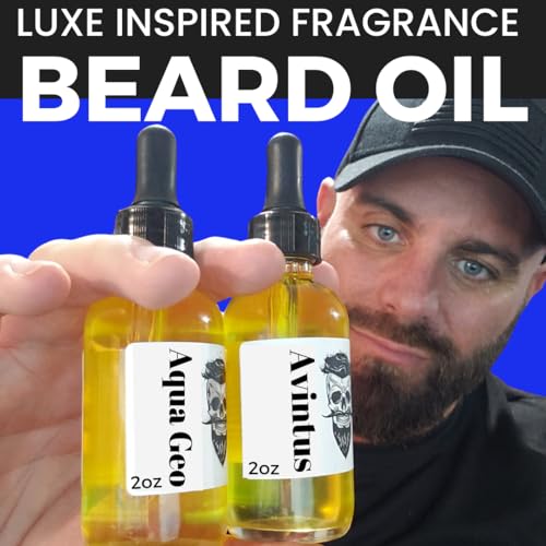3 Bottle Sample Pack 11 Natural Anti-Aging Cologne Scented Beard Oils For All Men, Beard Growth and Conditioner | Dry Flaky Dandruff skin | Oily Skin ( Avintus, Exclusive, Tobacco Vanilla )