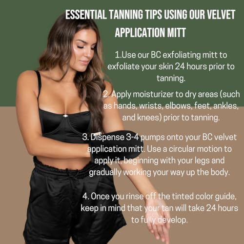 Tanning Application Mitt ? Non-Absorbent Fabric | Reusable, Fast Dry | Applies Self-Tan, Lotion, Mousse Evenly | Prevents Staining, Ideal for Face & Body