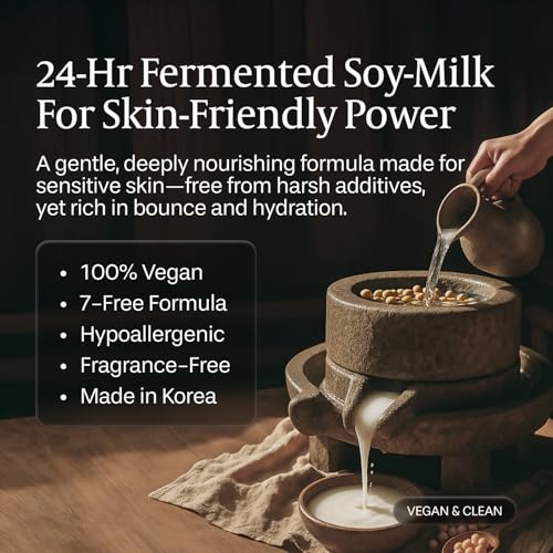 Fermented Tofu Collagen Serum ? 68% Fermented Soy Milk with Niacinamide & Hyaluronic Acid ? Korean Hydrating Face Serum for Firming, Radiance & Skin Barrier Care (1.01 fl oz / 30ml)