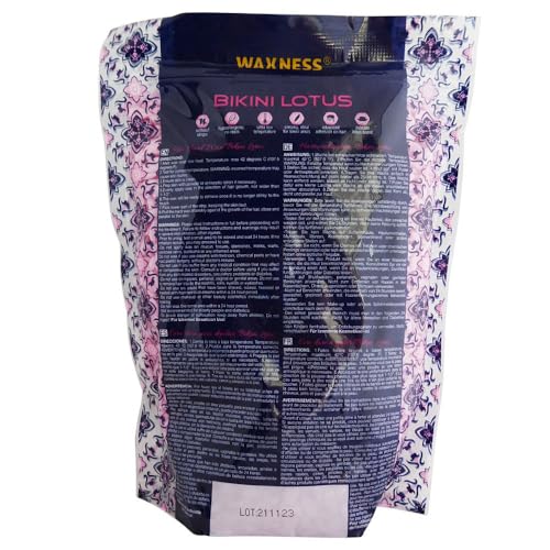 Waxness Bikini Lotus Hard Wax Beads 1.65 lb (750 g) ? Rosin-Free Stripless Wax for Bikini and Sensitive Areas, Professional Use ? Made in Italy