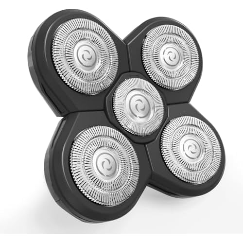 Telfun Universal 5 Blade Replacement Heads for Mainstream Shaver Brands, Washable Shaver Blade Heads Replacement, Easy Install