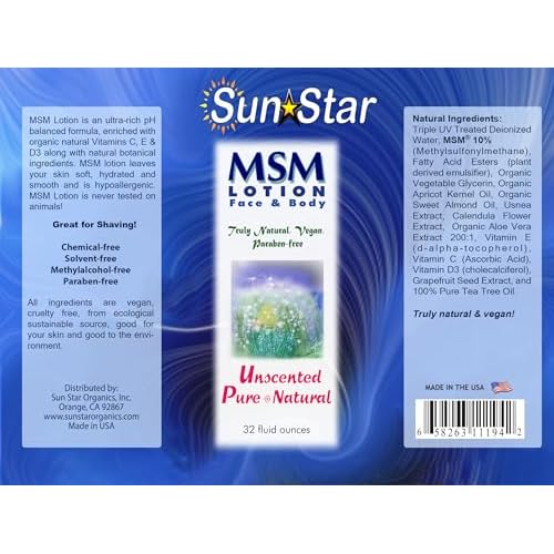 MSM Natural Pure & Natural Lotion-32 ozs.