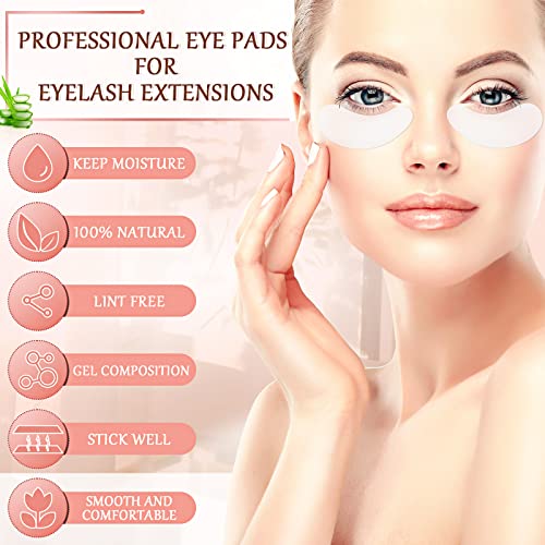 1000 Pairs Under Eye Gel Pads Natural Eyelash Extension Gel Pads Patches Kit for Eyelash Extension Supplies Bulk Beauty Tools, Fit Most Eye Shape