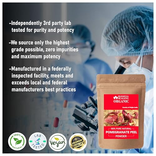 Organic Pomegranate Peel Powder 100% Pure Natural 100 Gram / 3.52 oz