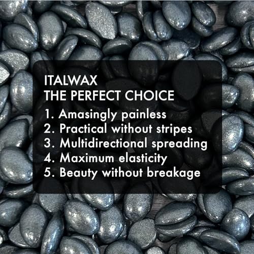 Italwax Pour Homme - 500g / 1.1lb - Hard wax beads for hair removal - Special for man - Natural formulation - Easily removes coarse hairs - Ideal for barber shops
