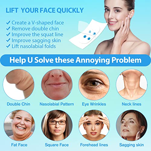 Neck Tape Lifting Invisible,Face Tape Lifting Invisible,156pcs Face Lift Tape,Neck Lift Tape Instant Facelift Tape Face Lifter Tape Facial Tape for Double chin Jowls Eyes Sagging Skin Makeup Woman