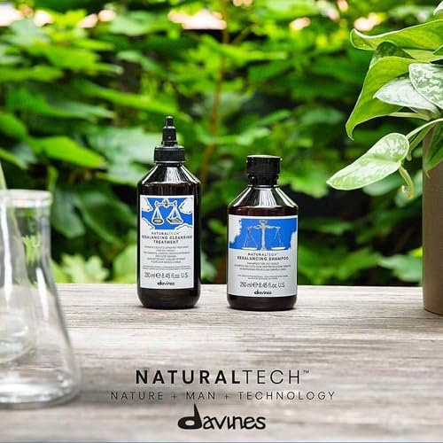 Davines Naturaltech Rebalancing Shampoo, Normalizing & Oil Control for Oily Scalp - With Lemon Phytoceuticals - Deep Cleansing for Oily Hair & Scalp, 8.45 Fl Oz