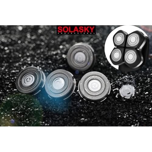 4 PCS Pro Head Shaver Double Ring Blade Compatible with Freebird FlexSeries Pro Electric Head Shaver (4 PCS)